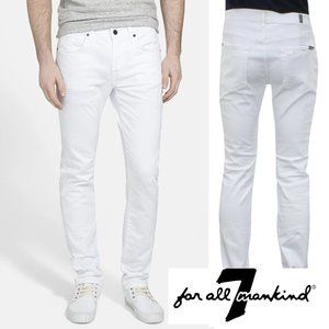 7 For All Man Kind. Paxton. Men's jeans. NWT. All White. Slim fit. 33-40